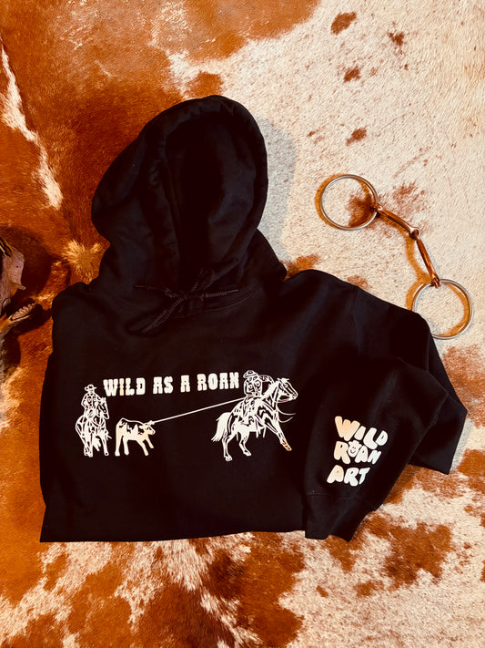 Wild As A Roan Black Hoodie