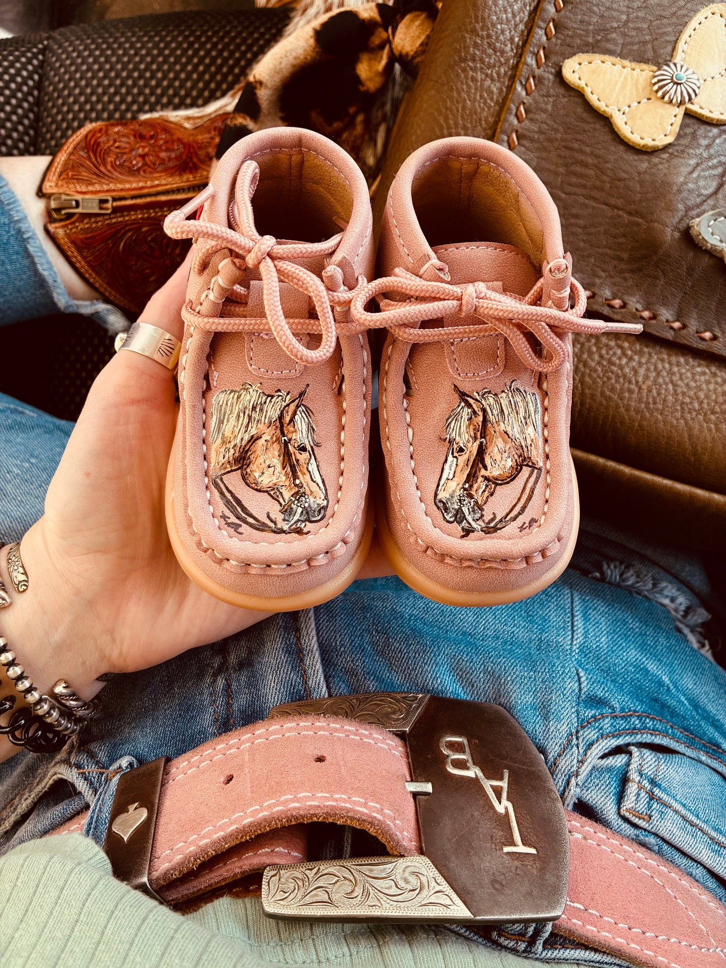 Cactus Pink Baby Moccasins