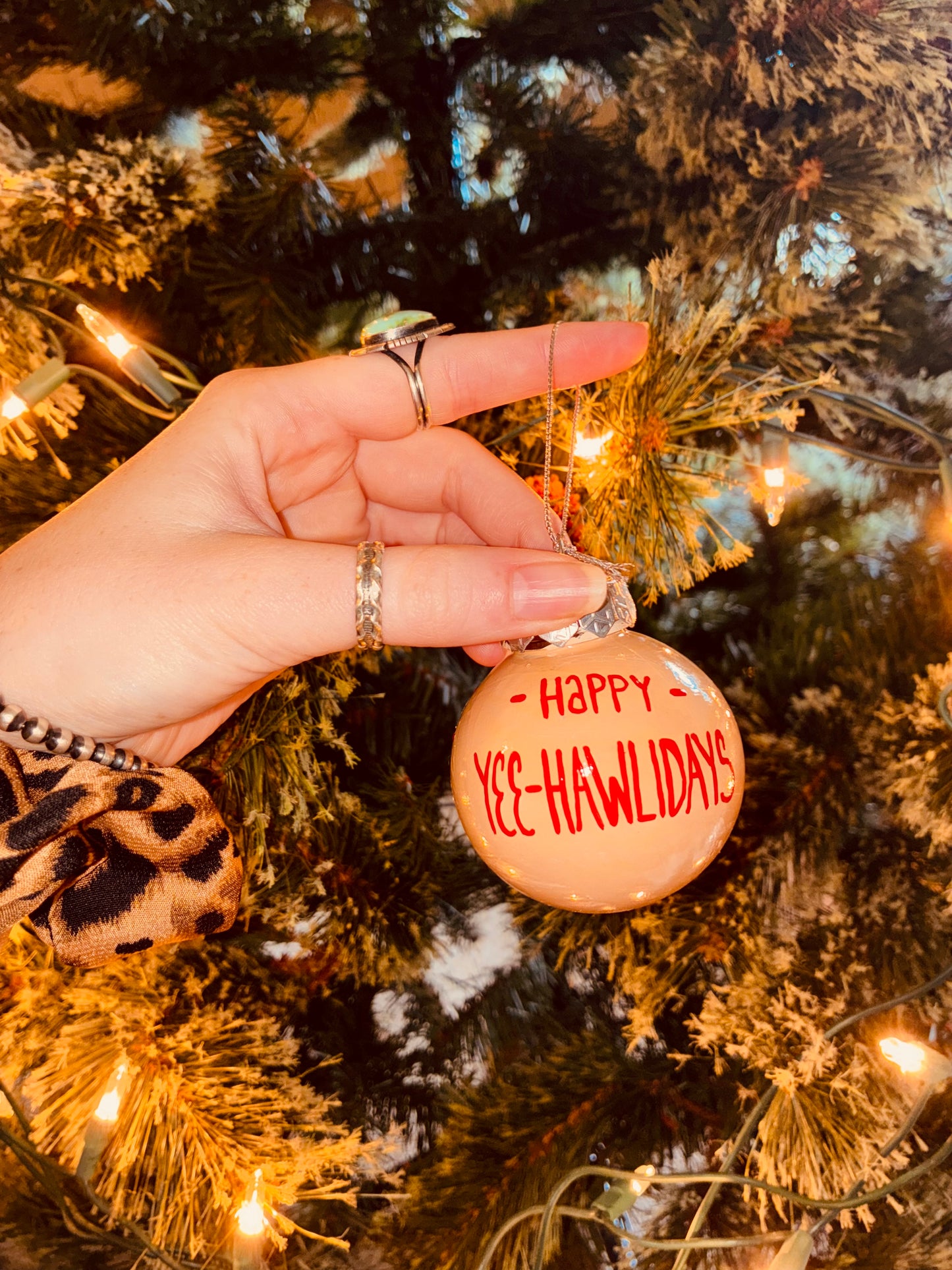 Yee Haw Small HANDPAINTED Ornament