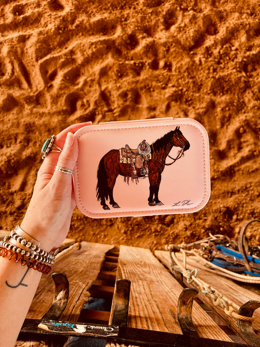 Ruth Pink Medium Jewelry Case