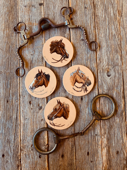 Stallions Handpainted Coasters