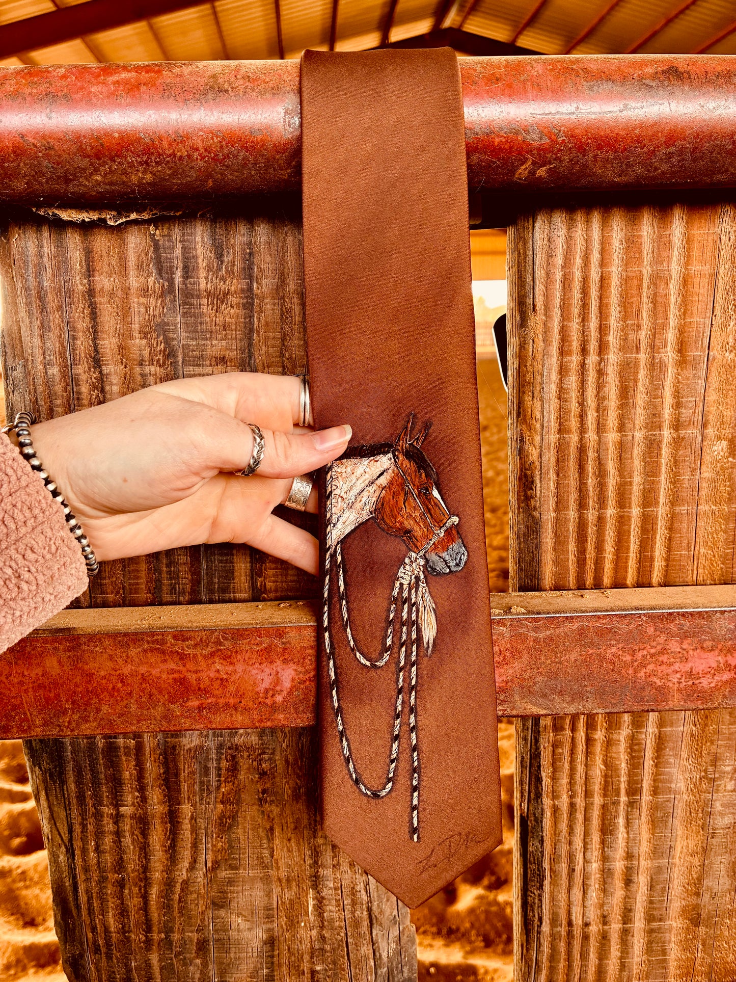 Tristan Brown Handpainted Necktie