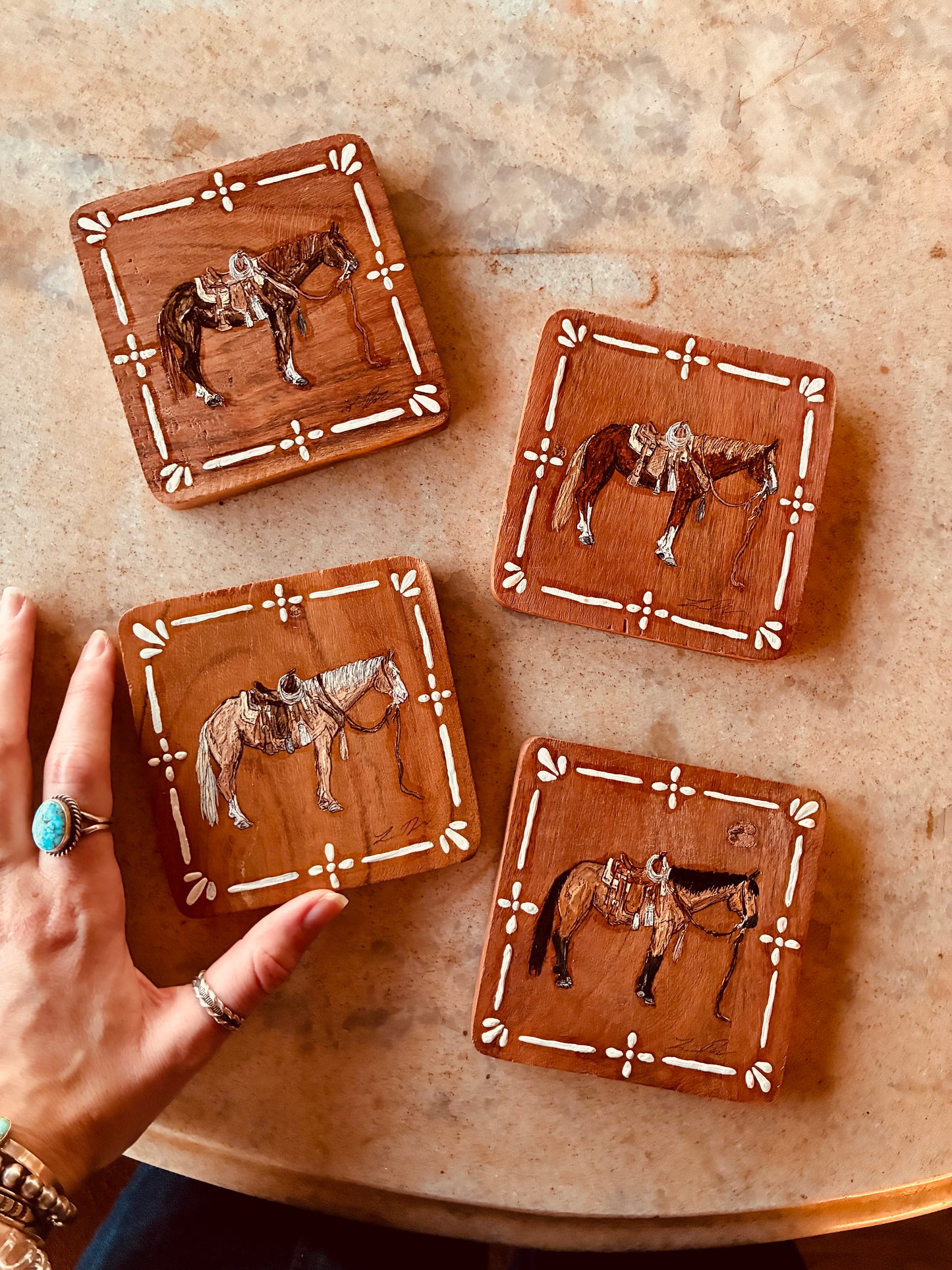 Eden Square Wooden Coasters