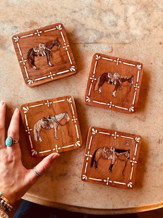 Eden Square Wooden Coasters