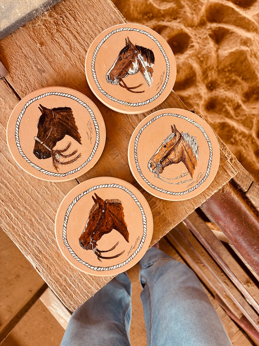 Georgia Round Handpainted Coasters