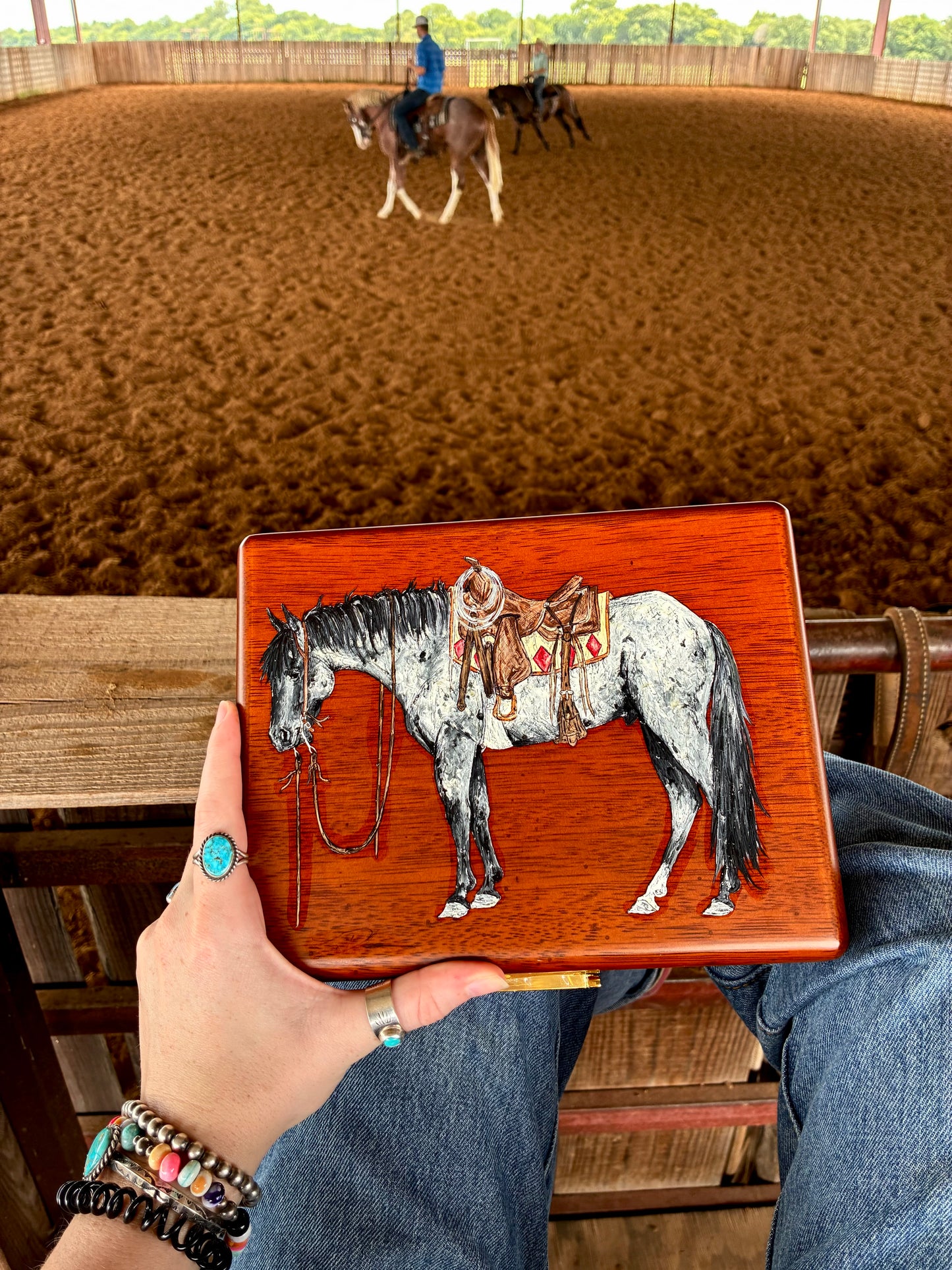 Blue Roan Blues Wooden Watch or Jewelry Box