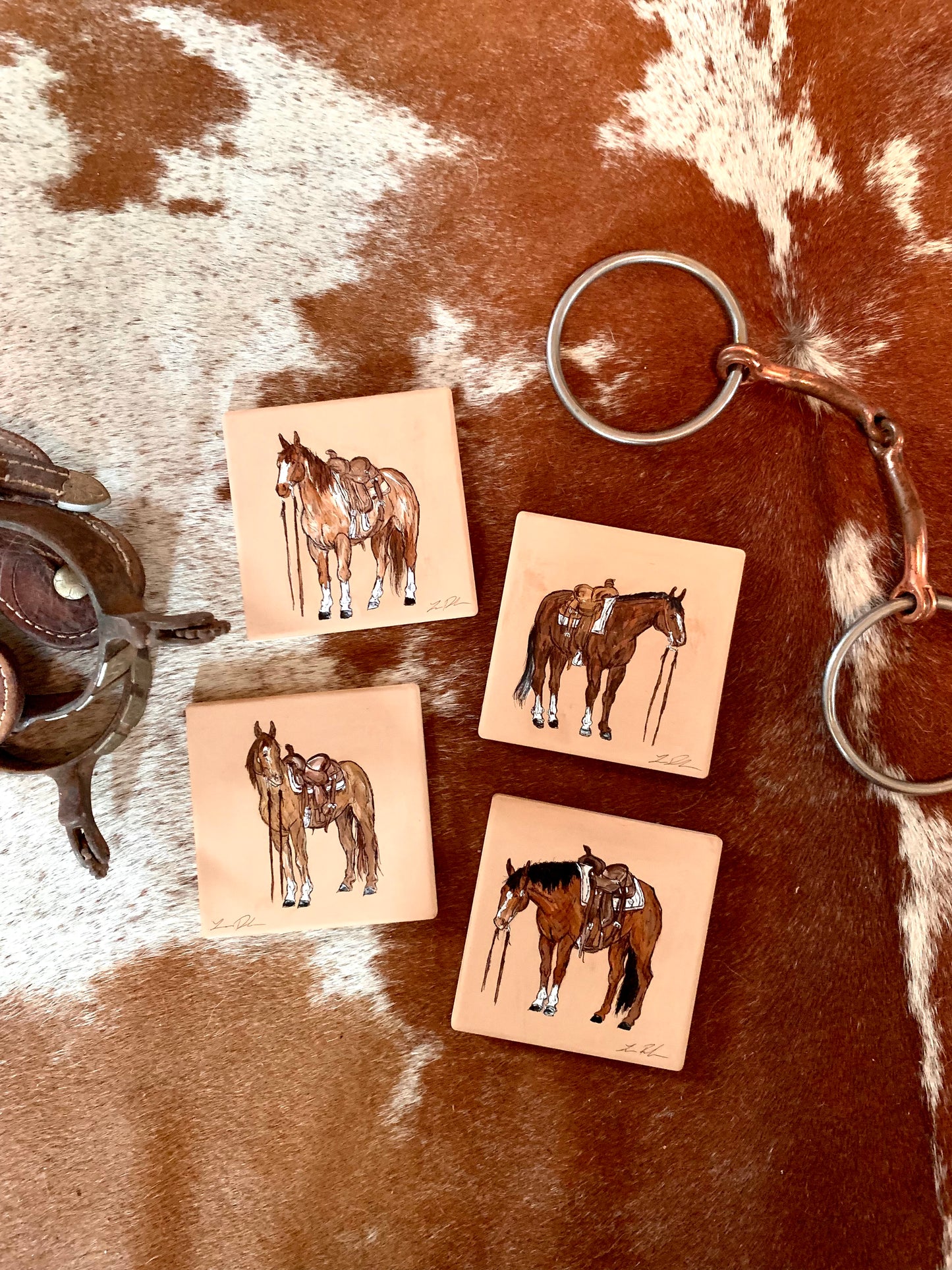Horse Girl Handpainted Coasters