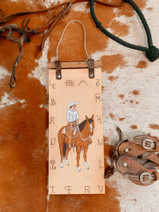 Branded Cowboy Hanging Sign