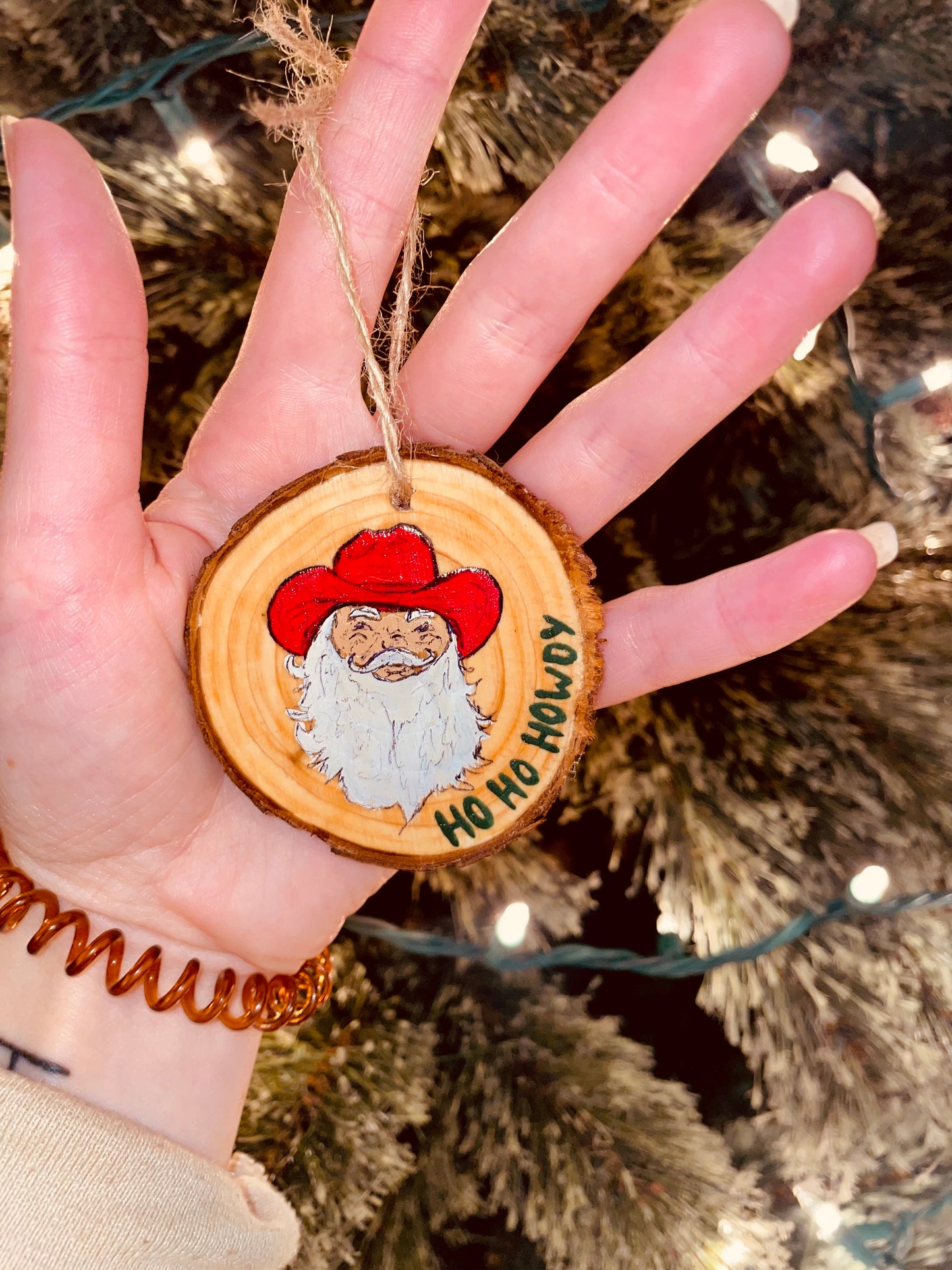 Ho Ho Ho Wood Ornament