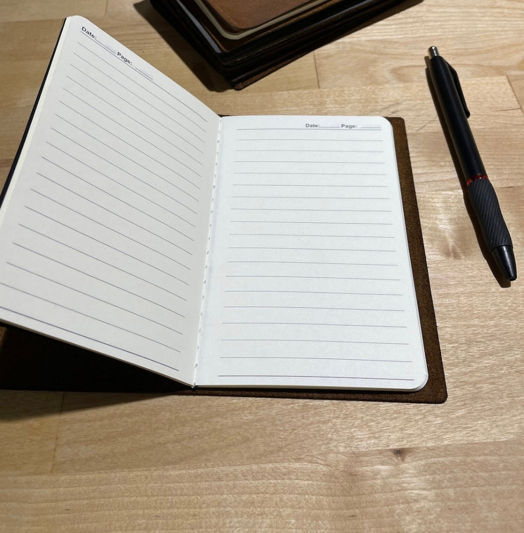 Cow Watchin Pocket Size Genuine Leather Notebook