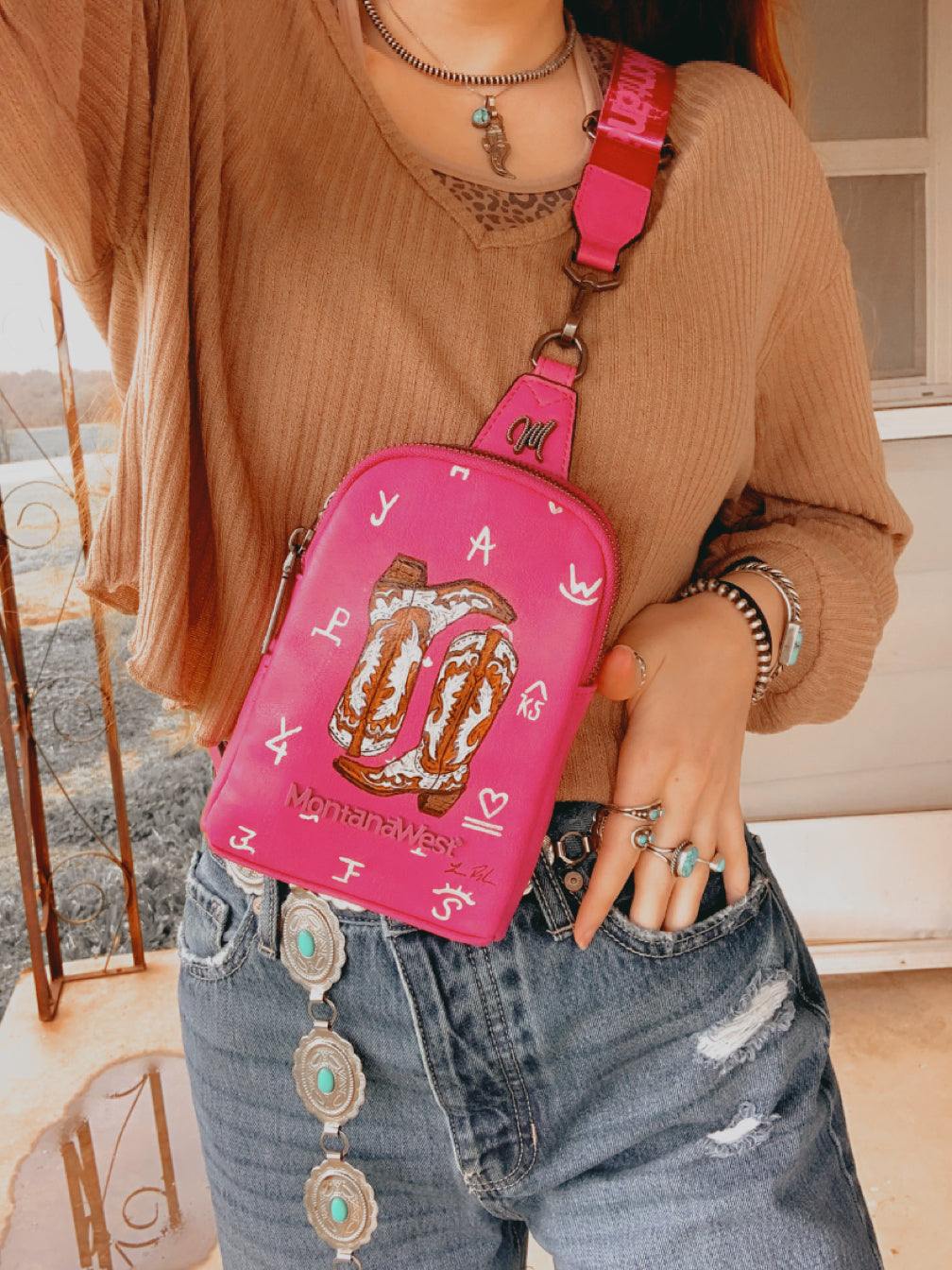 Bootz HANDPAINTED Montana West Crossbody