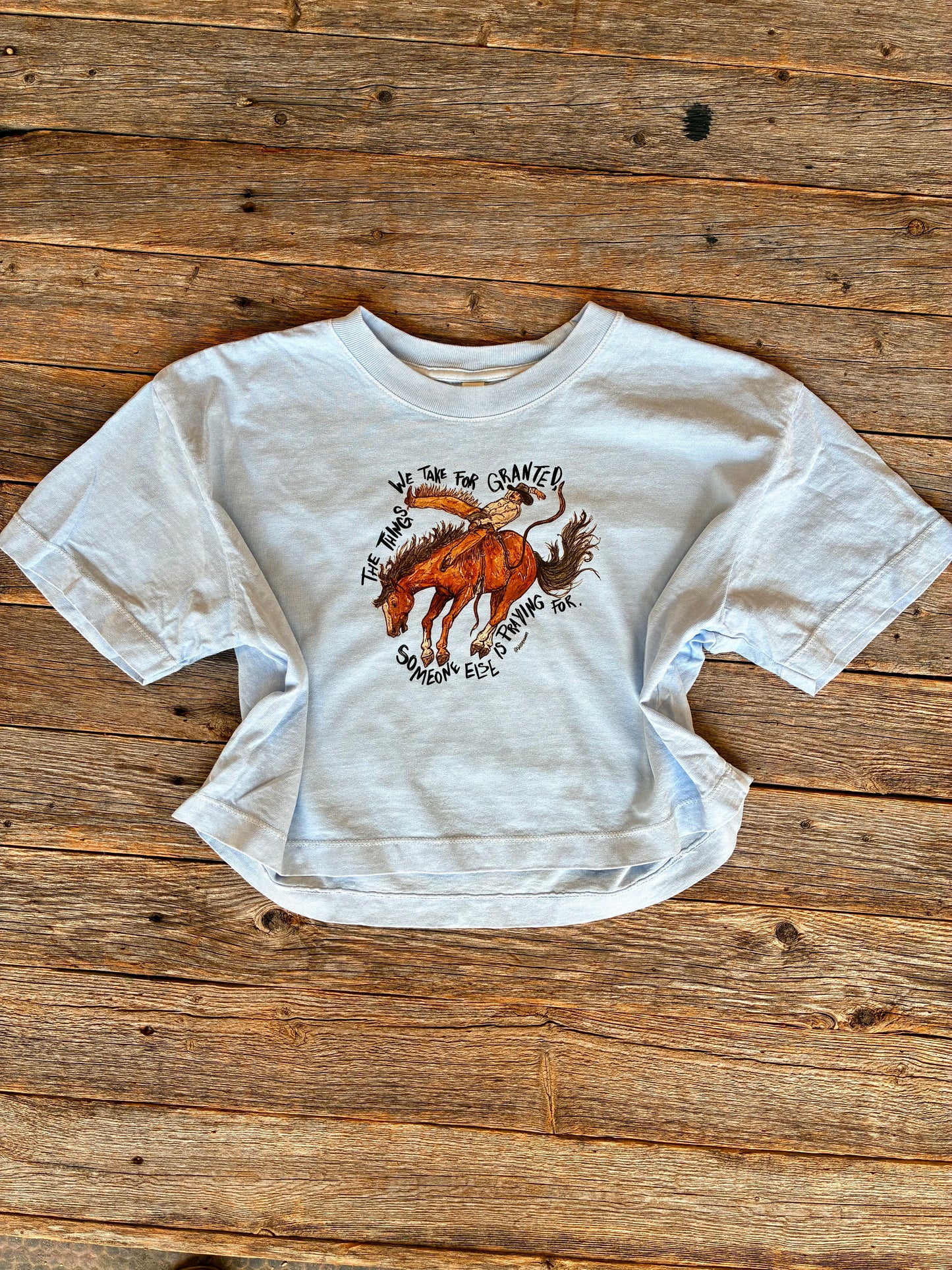 Prayed For Cotton Cropped Tee Small