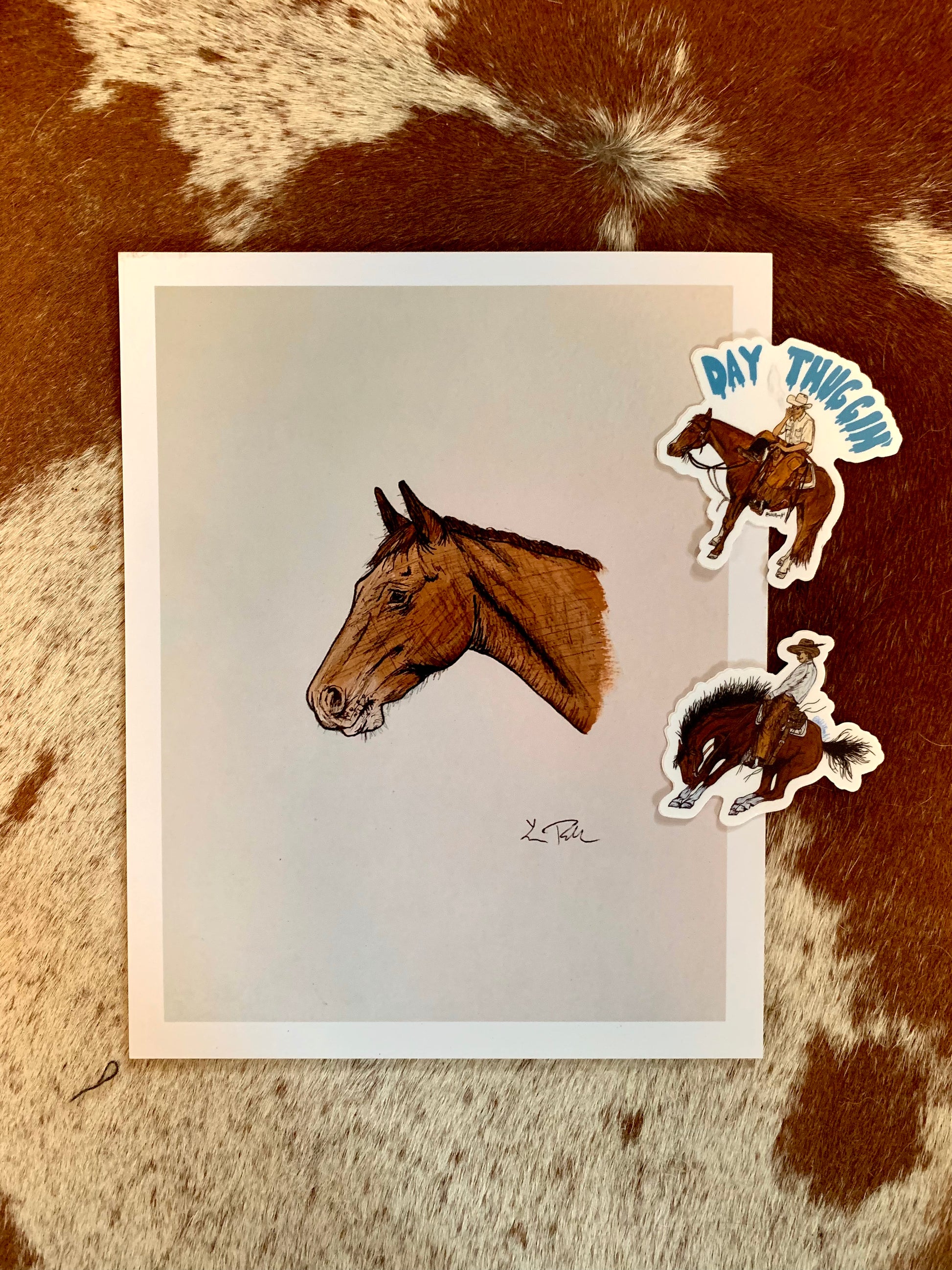 8x10 Print and Sticker Pack – Wild Roan Art