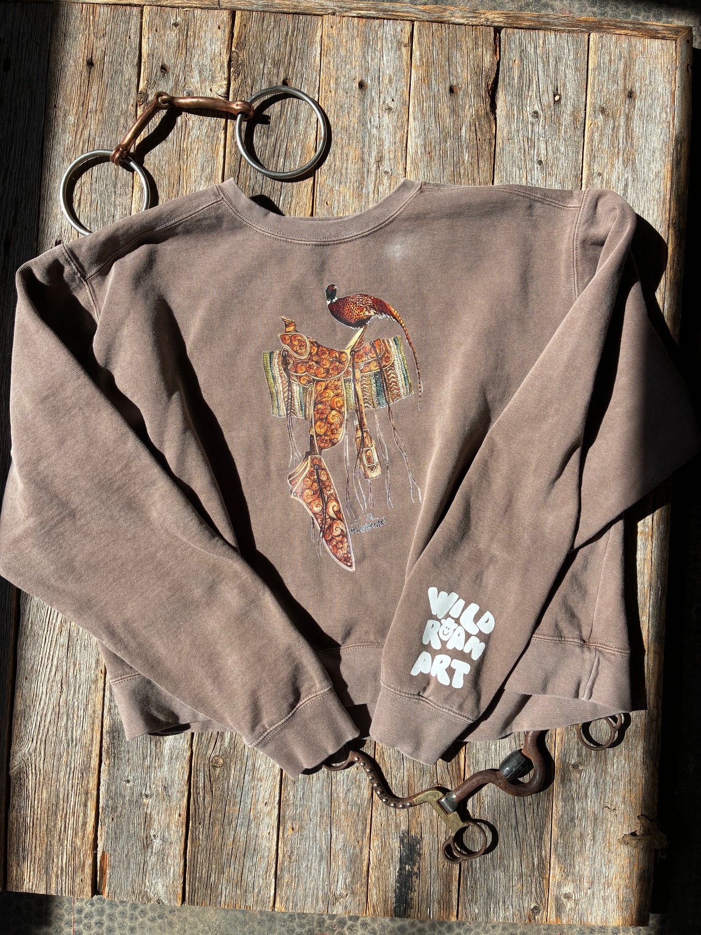 DAMAGED Along For the Ride Crewneck Large