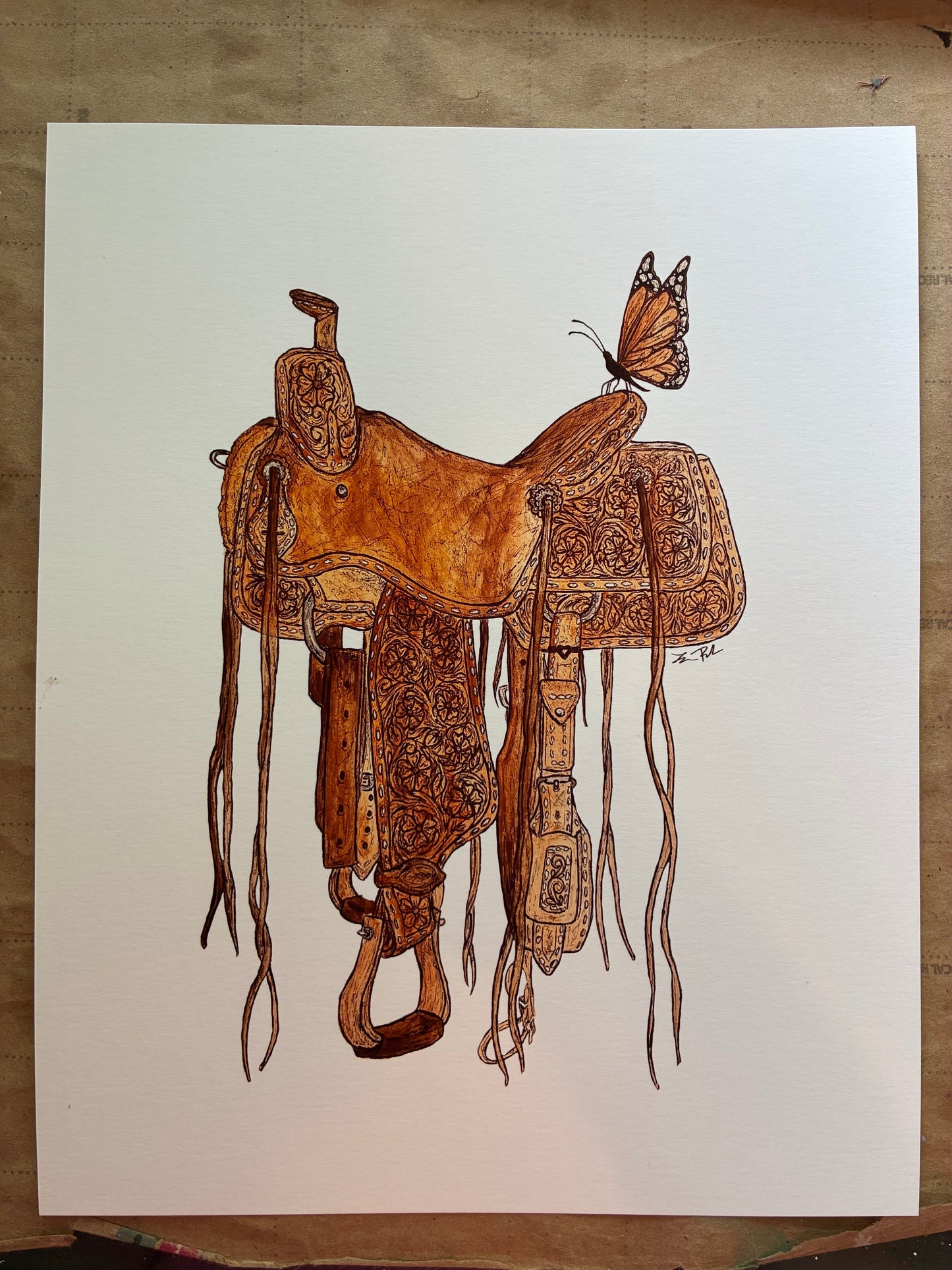Damaged 8x10 Flutterby Ride Print