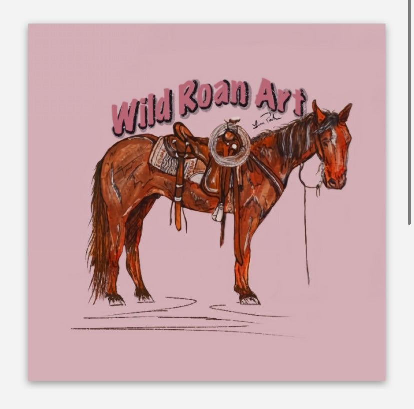 Wild Roan Art Sticker
